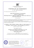 Certification of Conformity